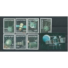 Kampuchea - Correo Yvert 726/32+H.59 ** Mnh  Astro