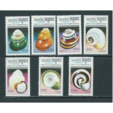 Kampuchea - Correo Yvert 823/9 ** Mnh  Fauna conchas