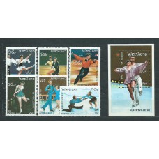 Laos - Correo 1989 Yvert 903/8+H.104 ** Mnh