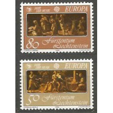 Tema Europa 1985 Liechtenstein Yvert 807/8 ** Mnh