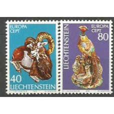 Tema Europa 1976 Liechtenstein Yvert 585/6 ** Mnh