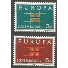 Tema Europa 1963 Luxemburgo Yvert 634/5 ** Mnh