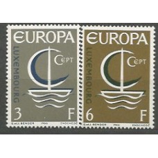 Tema Europa 1966 Luxemburgo Yvert 684/5 ** Mnh