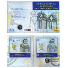 Monedas - Euros commemorativos - Año 2009  X Aniversario de la creación del Euro