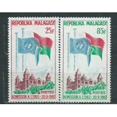 Madagascar - Correo 1962 Yvert 362/3 ** Mnh