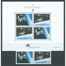 Tema Europa 1991 Madeira Yvert 154/5+ H,12 ** Mnh