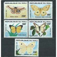 Mali - Correo Yvert 349/53 ** Mnh  Fauna mariposas