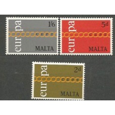 Tema Europa 1971 Malta Yvert 424/6 ** Mnh