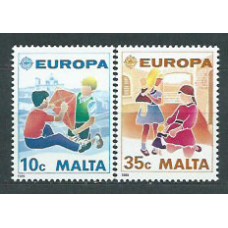 Tema Europa 1989 Malta Yvert 795/6 ** Mnh