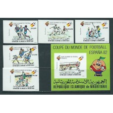 Mauritania - Aereo Yvert 195/9+Hb 29 Sin dentar ** Mnh  Deportes fútbol