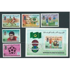 Mauritania - Correo Yvert 379/81+A182/3+H.19 ** Mnh  Deportes fútbol