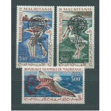 Mauritania - Aereo Yvert 18/20 Sobrecarga Paludismo ** Mnh  Fauna aves