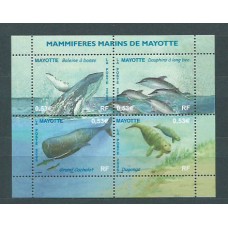 Mayotte - Correo Yvert 173/6 ** Mnh Fauna. Mamiferos Marinos