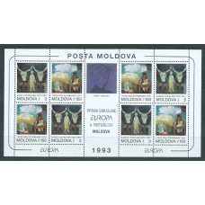 Tema Europa 1993 Moldavia Yvert Hoja 5 ** Mnh