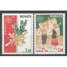 Tema Europa 1981 Monaco Yvert 1273/4 ** Mnh