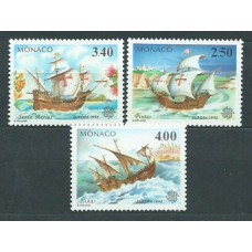 Tema Europa 1992 Monaco Yvert 1825/7 ** Mnh