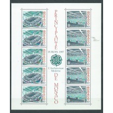 Tema Europa 1987 Monaco Yvert Hoja 37 ** Mnh