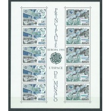 Tema Europa 1991 Monaco Yvert Hoja 52 ** Mnh