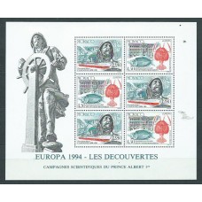 Tema Europa 1994 Monaco Yvert Hoja 65 ** Mnh