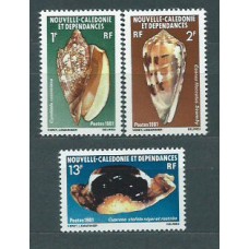 Nueva Caledonia - Correo Yvert 446/8 ** Mnh Fauna. Conchas