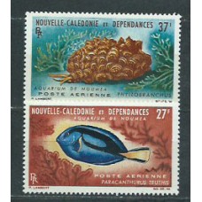 Nueva Caledonia - Aereo Yvert 77/8 ** Mnh Fauna. Peces