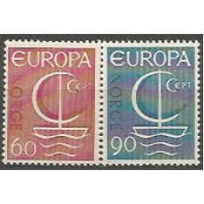 Tema Europa 1966 Noruega Yvert 501/2 ** Mnh