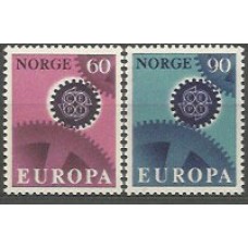 Tema Europa 1967 Noruega Yvert 509/10 ** Mnh