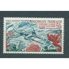 Polinesia - Aereo Yvert 14 ** Mnh Deportes. Pesca submarina