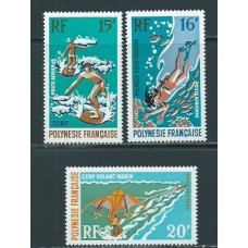 Polinesia - Aereo Yvert 48/50 ** Mnh Deportes Nauticos