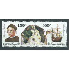 Tema Europa 1992 Polonia Yvert 3178/79 ** Mnh