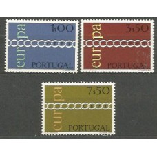 Tema Europa 1971 Portugal Yvert 1107/9 ** Mnh