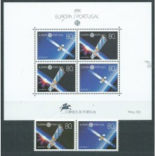Tema Europa 1991 Portugal Yvert 1840/1+H,79 ** Mnh