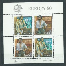 Tema Europa 1980 Portugal Yvert Hoja 30 ** Mnh