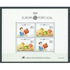 Tema Europa 1989 Portugal Yvert Hoja 65 ** Mnh