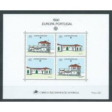 Tema Europa 1990 Portugal Yvert Hoja 72 ** Mnh