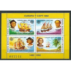 Tema Europa 1992 Rumania Yvert Hoja 220 ** Mnh