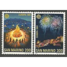 Tema Europa 1981 San Marino Yvert 1024/5 ** Mnh