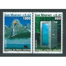 Tema Europa 2001 San Marino Yvert 1757/8 ** Mnh