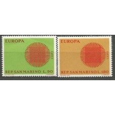 Tema Europa 1970 San Marino Yvert 762/3 ** Mnh