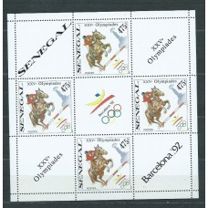 Senegal - Correo Yvert 815/20 ** Mnh Hojita en bloque de cuatro