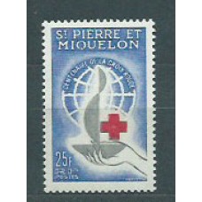 San Pierre y Miquelon - Correo Yvert 369 ** Mnh Cruz Roja