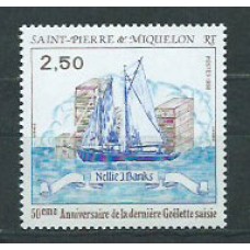 San Pierre y Miquelon - Correo Yvert 492 ** Mnh Barco