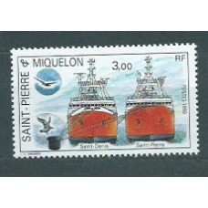 San Pierre y Miquelon - Correo Yvert 528 ** Mnh Barcos