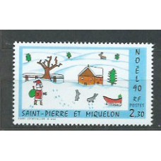 San Pierre y Miquelon - Correo Yvert 533 ** Mnh Navidad