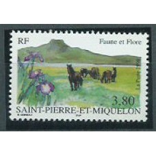 San Pierre y Miquelon Correo Yvert 671 ** Mnh Fauna . Flora
