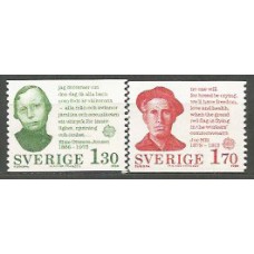 Tema Europa 1980 Suecia Yvert 1088/9 ** Mnh