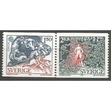 Tema Europa 1981 Suecia Yvert 1123/4 ** Mnh
