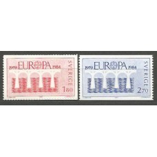 Tema Europa 1984 Suecia Yvert 1252/3 ** Mnh