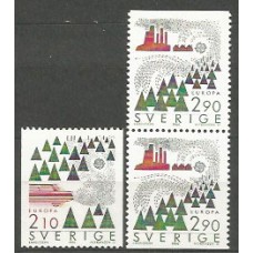 Tema Europa 1986 Suecia Yvert 1377/7a ** Mnh