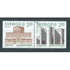 Tema Europa 1987 Suecia Yvert 1410/2 ** Mnh